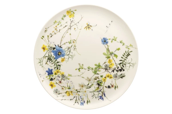 Блюдо сервировочное Rosenthal Альпийские цветы 32 см, фарфор костяной