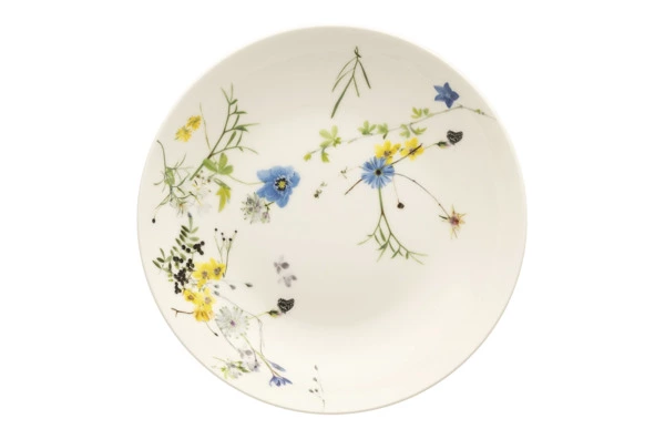 Тарелка суповая Rosenthal Альпийские цветы 21 см, фарфор костяной