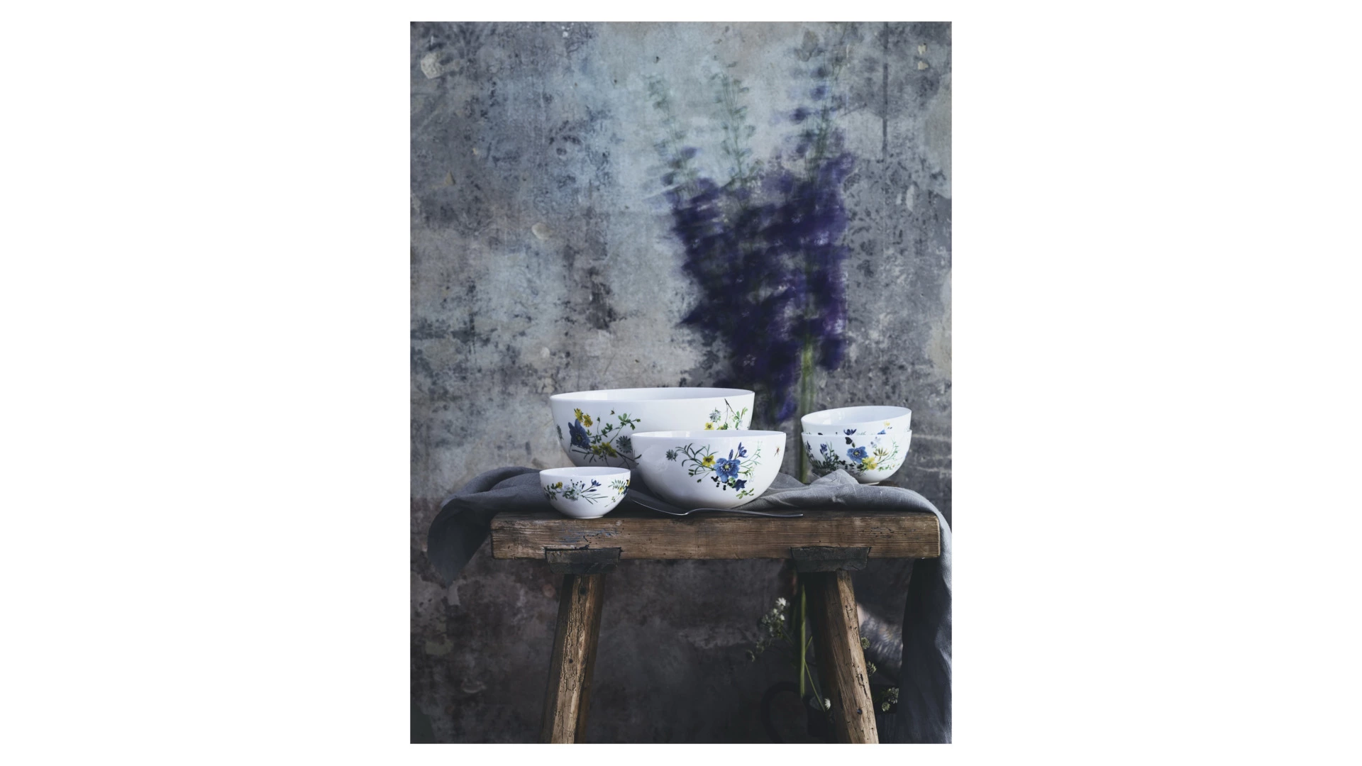 Салатник порционный Rosenthal Альпийские цветы 10 см, фарфор костяной