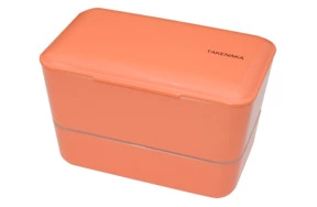 Ланч-бокс двухъярусный Takenaka 1,15 л, коралловый