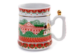 Кружка Франц Гарднер в Вербилках Охотничья Москва, фарфор твердый