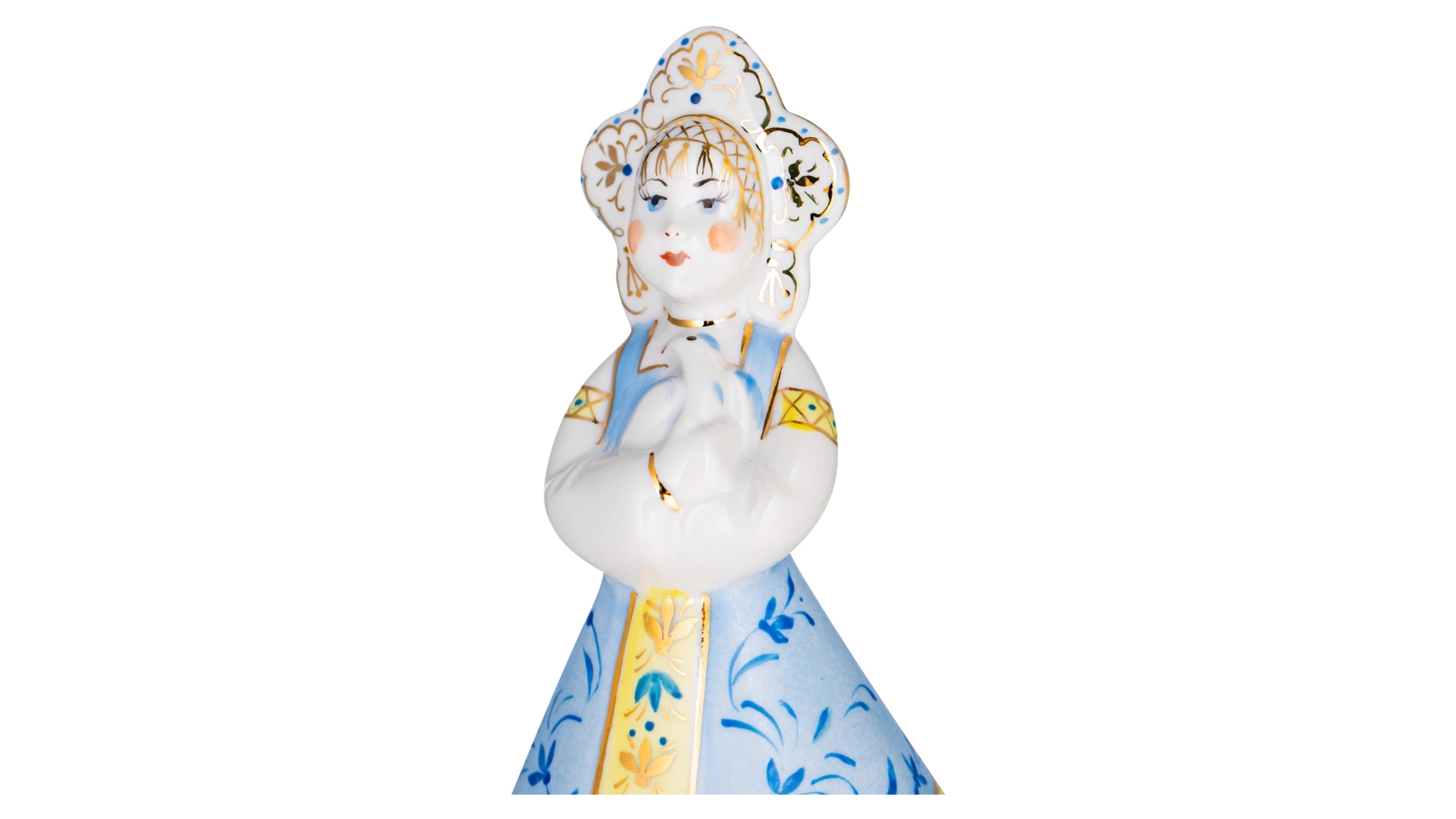 Скульптура Франц Гарднер в Вербилках Катюша Голубой сарафан 13,5 см, фарфор твердый