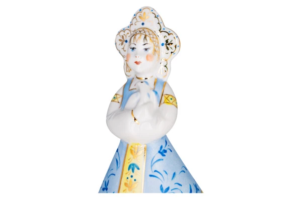 Скульптура Франц Гарднер в Вербилках Катюша Голубой сарафан 13,5 см, фарфор твердый