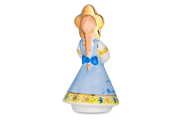 Скульптура Франц Гарднер в Вербилках Катюша Голубой сарафан 13,5 см, фарфор твердый