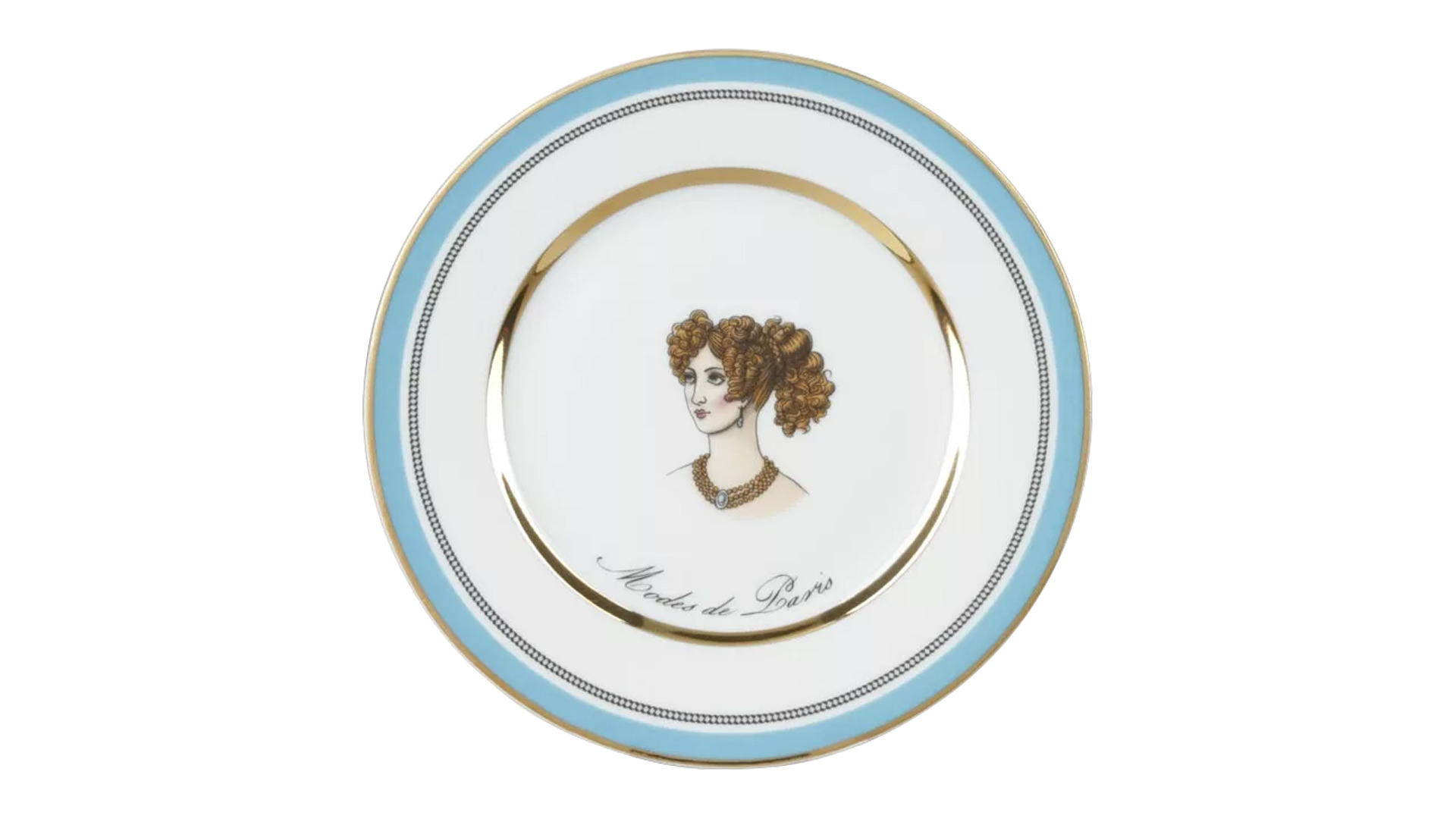 Тарелка десертная ИФЗ Modes de Paris Европейская-2,18 см, фарфор твердый, голубой, п/к