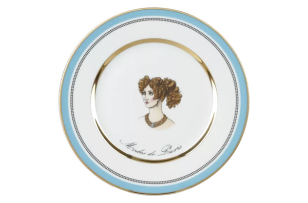 Тарелка десертная ИФЗ Modes de Paris Европейская-2,18 см, фарфор твердый, голубой, п/к