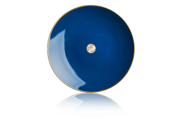 Тарелка закусочная Haviland Дамасский узор 23 см, синяя
