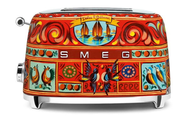 Тостер на 2 ломтика SMEG D&G TSF01DGEU Sicily is my love, красный