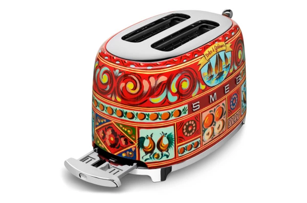 Тостер на 2 ломтика SMEG D&G TSF01DGEU Sicily is my love, красный