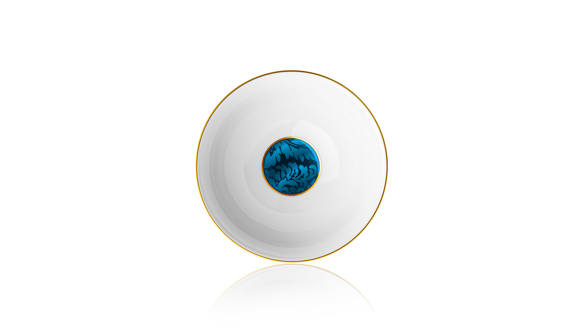 Сервиз столовый Haviland Дамасский узор на 6 персон 41 предмет, золотой, синий декор