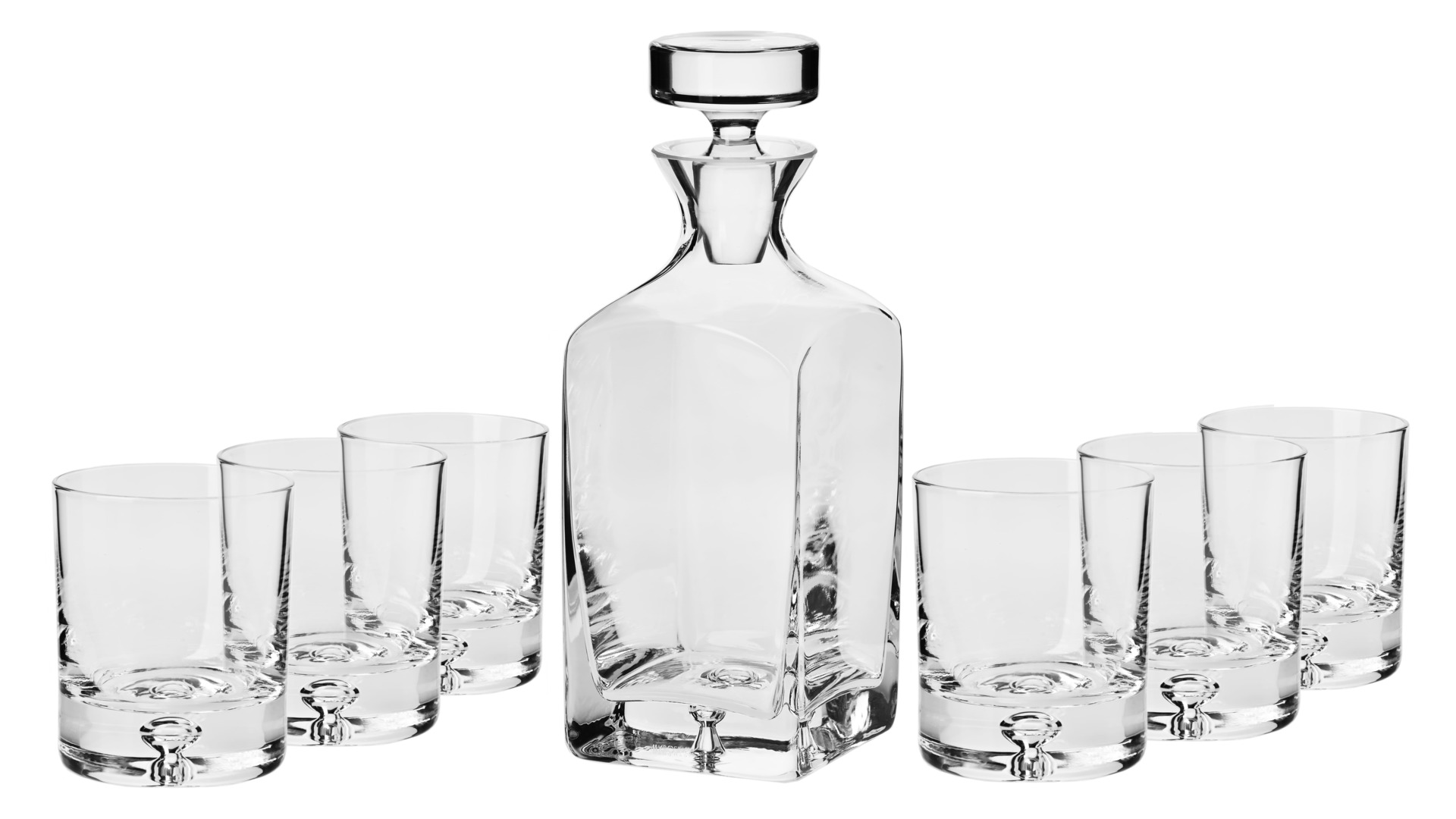 Набор графин 0,75л и 6 стаканов для виски 250мл Krosno Легенда п/к