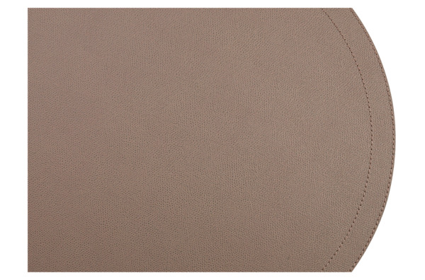 Салфетка подстановочная круглая GioBagnara Раунд 40 см, 2 строчки, серо-коричневая