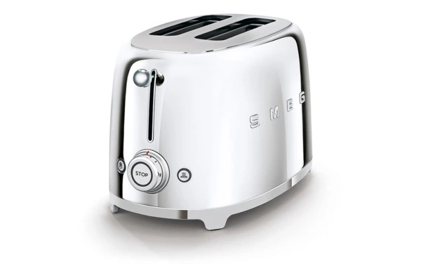 Тостер на 2 ломтика SMEG TSF01SSEU, 950 Вт, хромированный