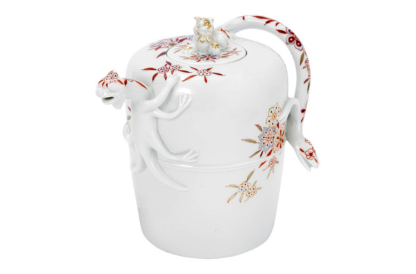 Чайник Meissen с ящерицей 0,4л Восточный цветочный узор (лим.вып.07/50, 2018) (модель 1712-1715гг)