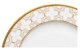 Тарелка десертная Noritake Трефолио, золотой кант 16,5 см, фарфор костяной