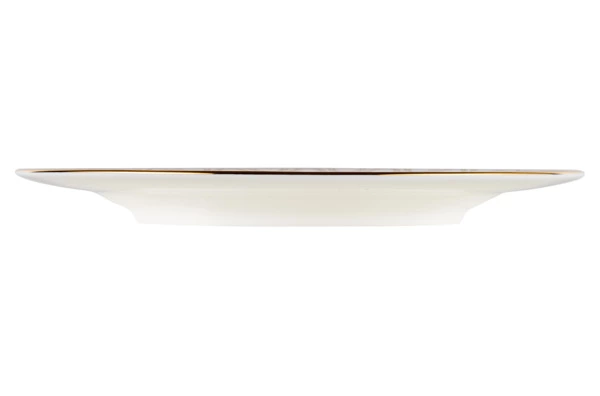 Тарелка десертная Noritake Трефолио, золотой кант 16,5 см, фарфор костяной