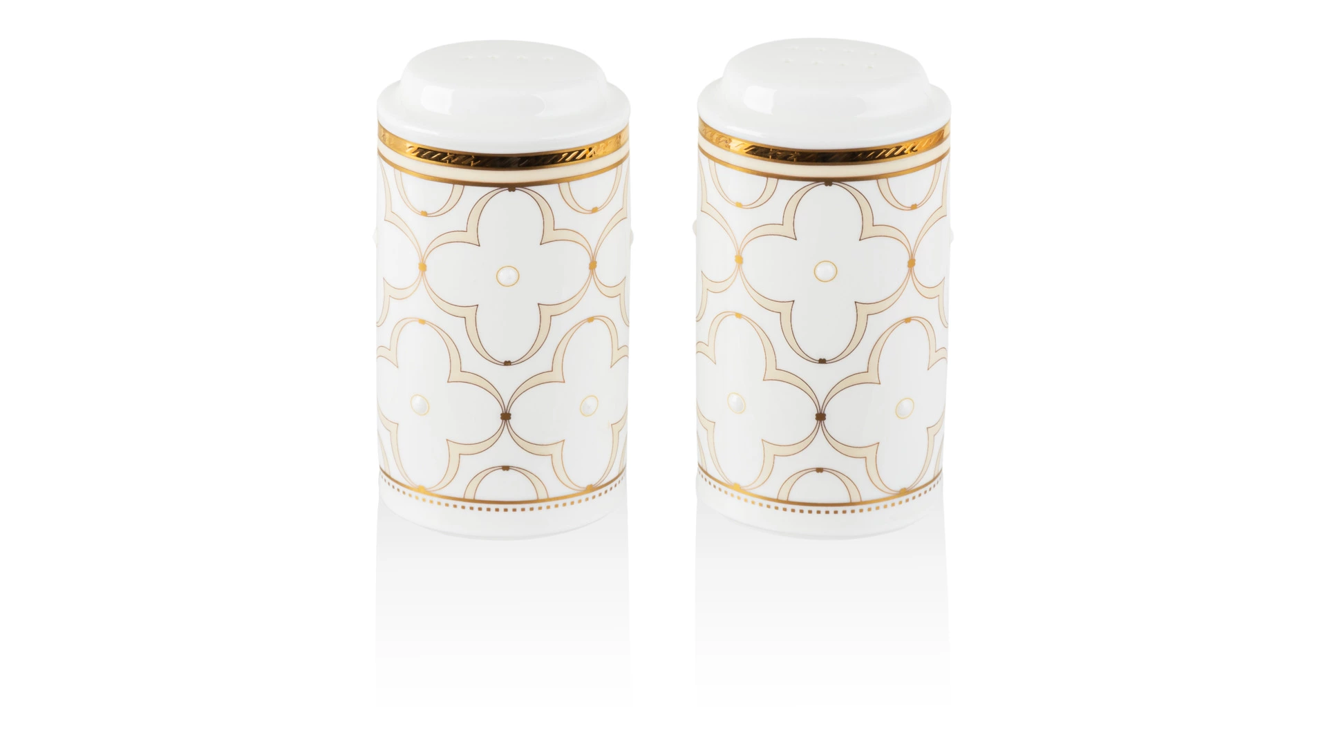 Набор соль и перец Noritake Трефолио, золотой кант 10 см