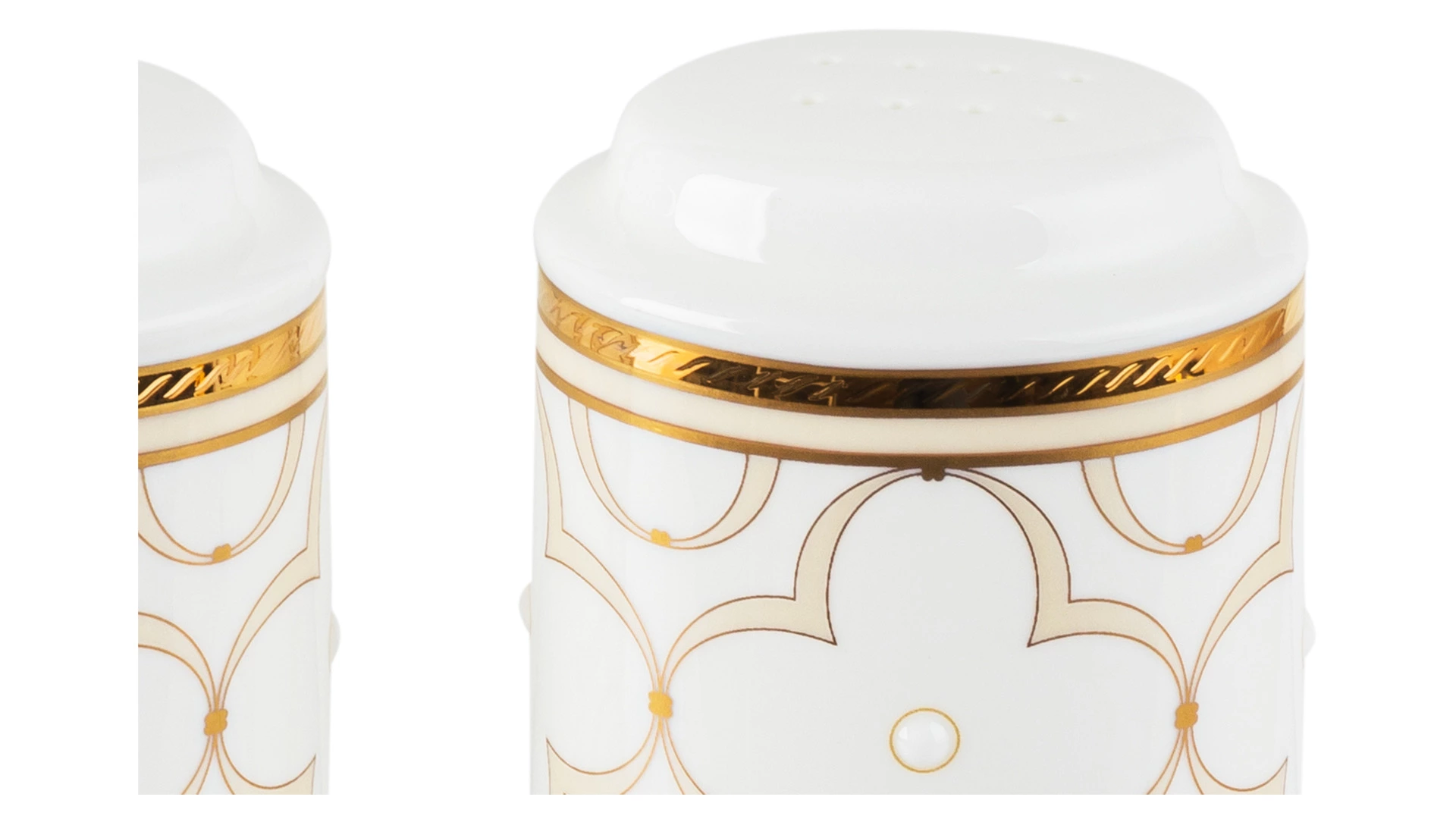 Набор соль и перец Noritake Трефолио, золотой кант 10 см