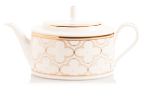 Чайник Noritake Трефолио, золотой кант 1,3 л, фарфор костяной