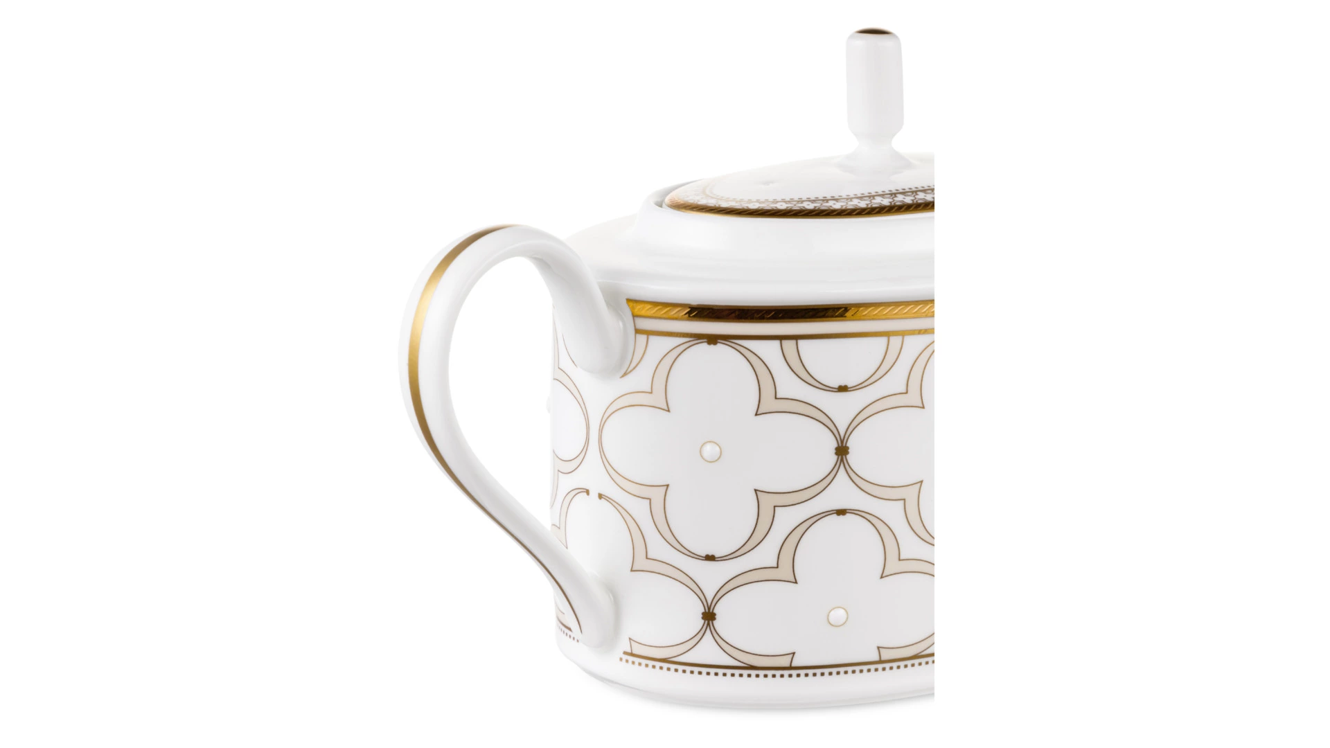 Чайник Noritake Трефолио, золотой кант 1,3 л, фарфор костяной