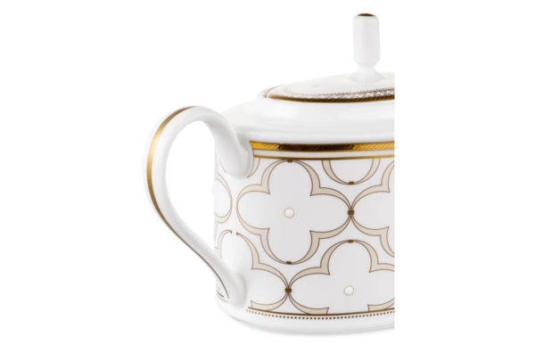 Чайник Noritake Трефолио, золотой кант 1,3 л, фарфор костяной
