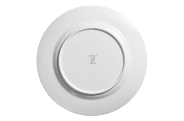 Тарелка обеденная Noritake Трефолио, золотой кант 28 см, фарфор костяной