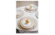 Тарелка обеденная Noritake Трефолио, золотой кант 28 см, фарфор костяной