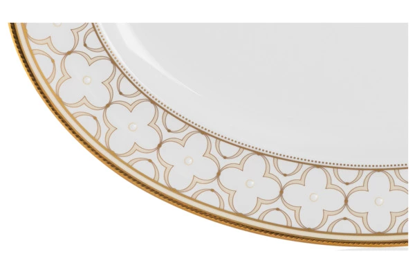 Блюдо овальное Noritake Трефолио, золотой кант 37 см