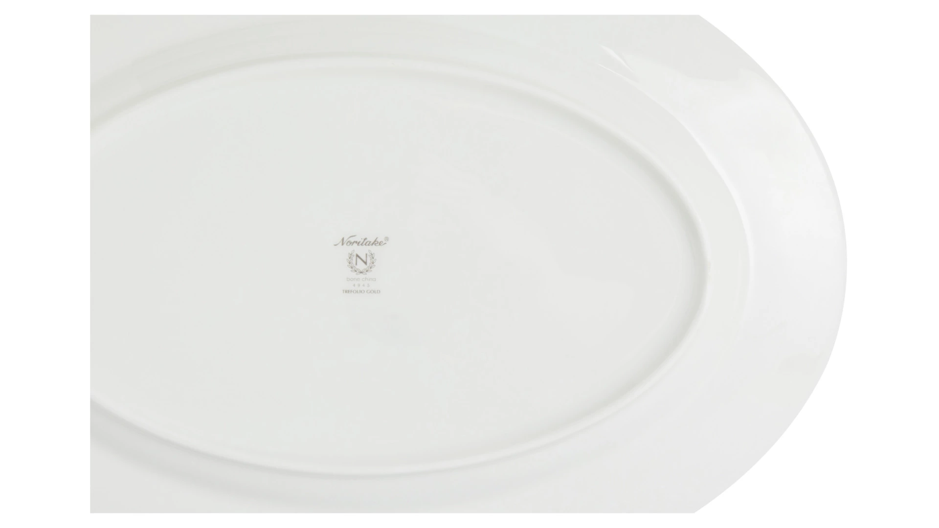 Блюдо овальное Noritake Трефолио, золотой кант 37 см