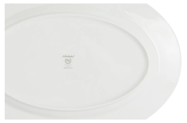 Блюдо овальное Noritake Трефолио, золотой кант 37 см