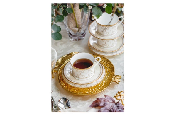 Сервиз чайный Noritake Трефолио, золотой кант на 6 персон 21 предмет