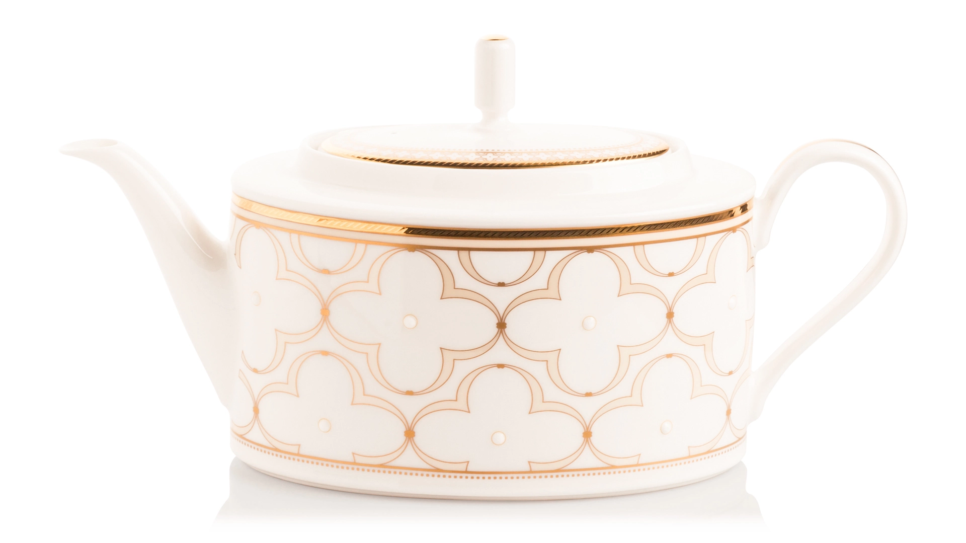 Сервиз чайный Noritake Трефолио, золотой кант на 6 персон 21 предмет