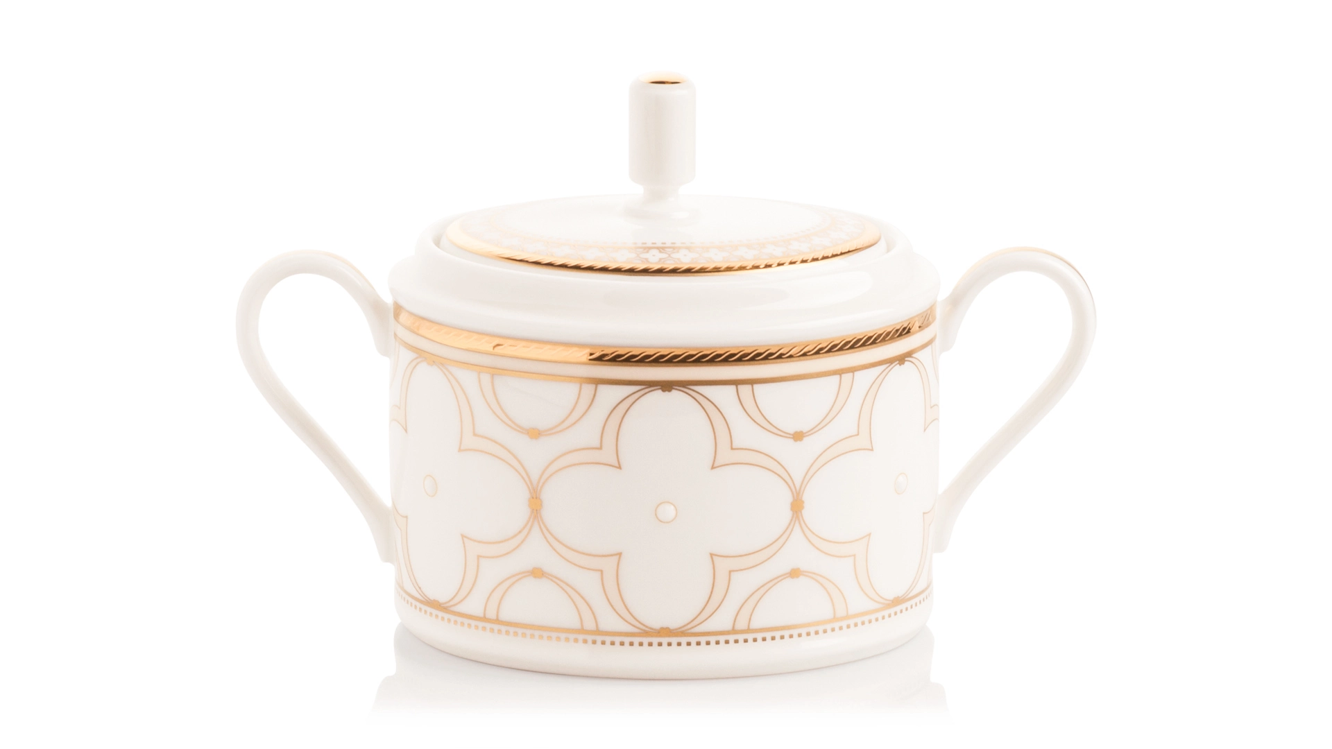 Сервиз чайный Noritake Трефолио, золотой кант на 6 персон 21 предмет