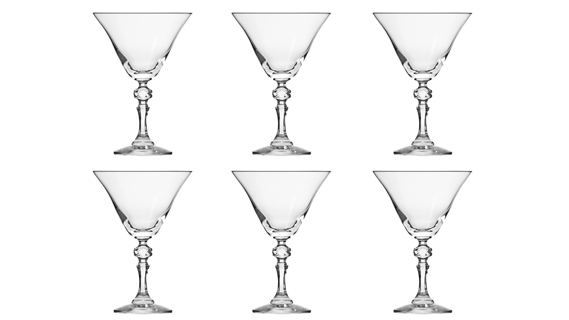 Набор бокалов для мартини Krosno Криста 170мл, 6 шт
