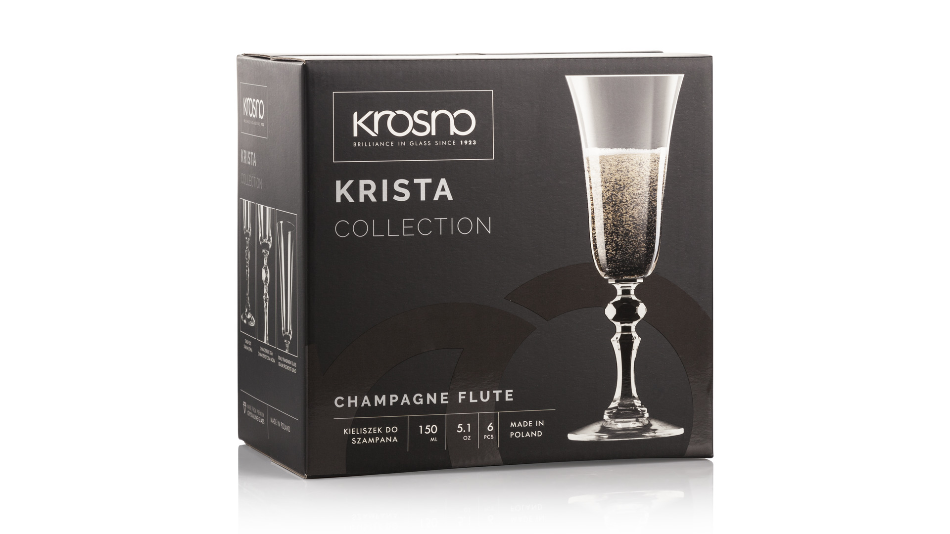 Набор фужеров для шампанского Krosno Криста 150 мл, 6 шт