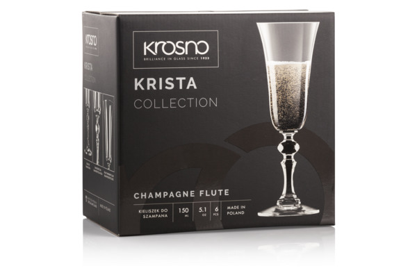 Набор фужеров для шампанского Krosno Криста 150 мл, 6 шт