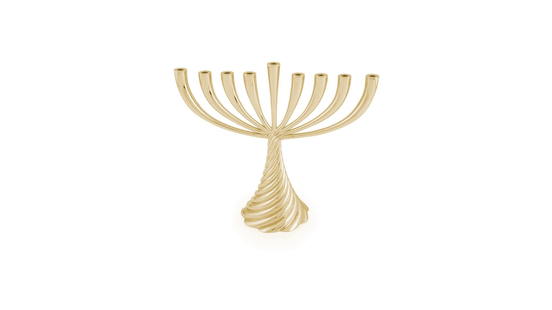 Подсвечник на 9 свечей Michael Aram Твист 27 см, золотистый