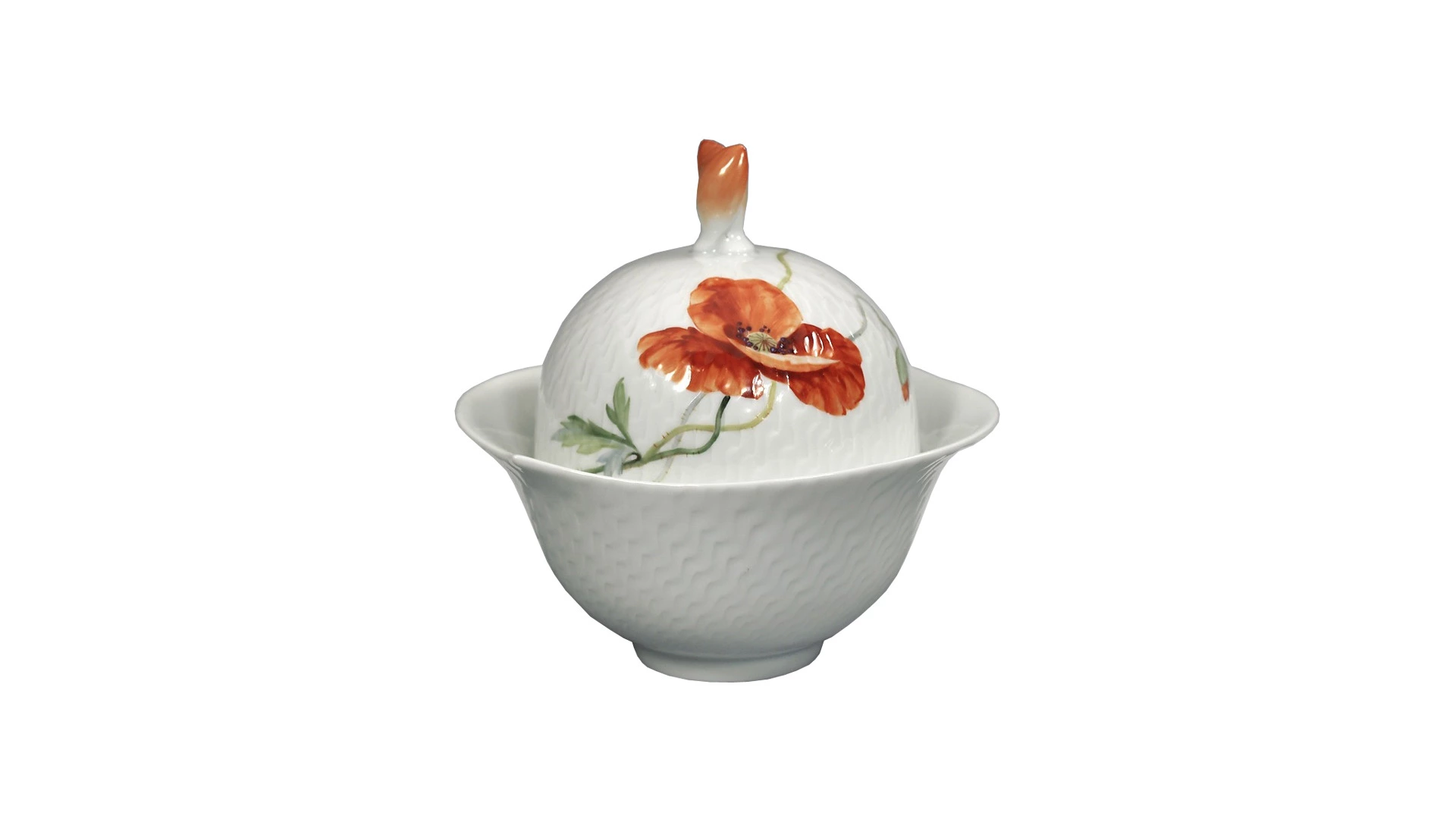 Сервиз чайный Meissen 6/24 Игра волн, рельеф, маки