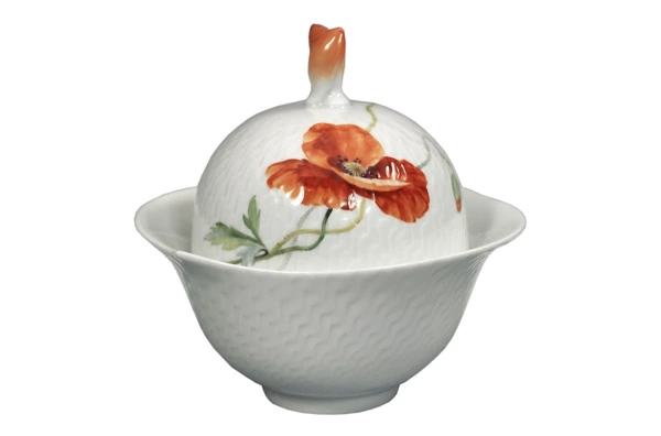 Сервиз чайный Meissen 6/24 Игра волн, рельеф, маки