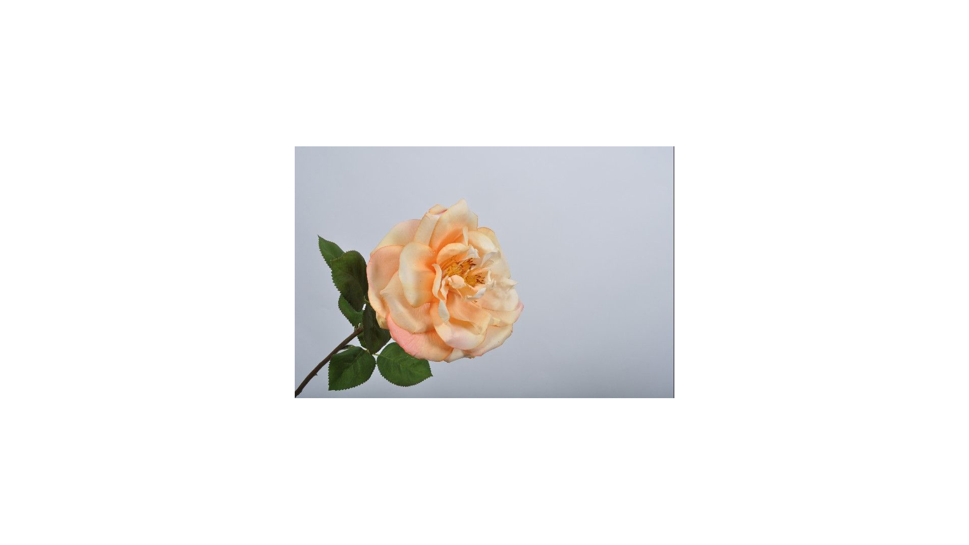 Цветок искусственный Silk-ka "Роза" 57 см (персиковый)