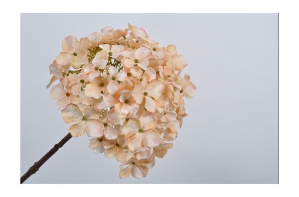 Цветок искусственный Silk-ka "Гортензия" 68см (розово-кремовый)