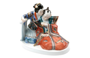 Фигурка Meissen 17см Японская пара в чайном доме (Альфред Кёниг, 1913г) (лим.вып.34/50, 2014г)