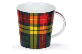 Кружка Dunoon Шотландка Кернгорм 480 мл, фарфор костяной, красная