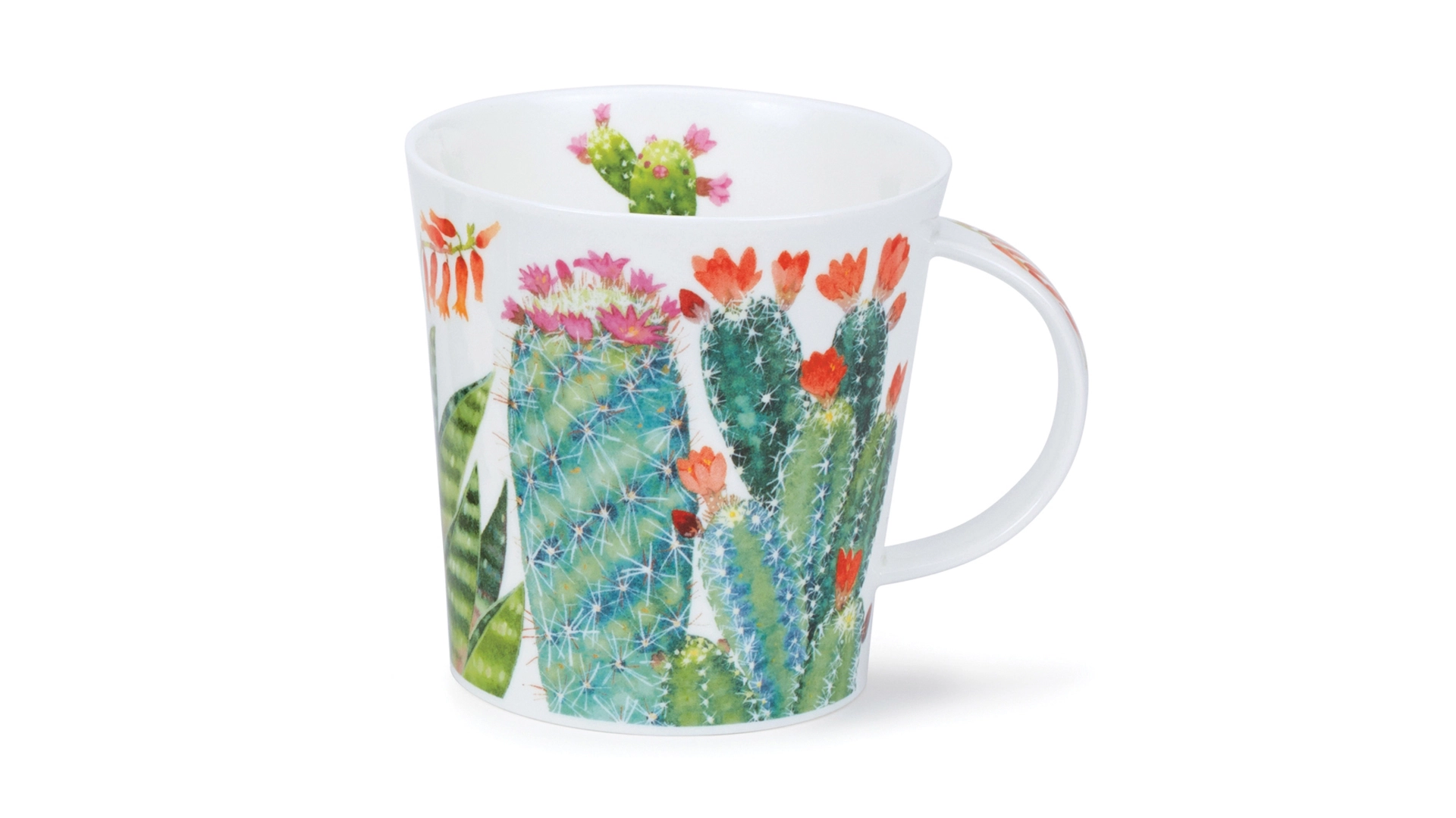 Кружка Dunoon Кактусы 480 мл, фарфор костяной