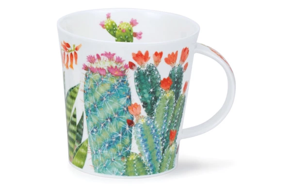 Кружка Dunoon Кактусы 480 мл, фарфор костяной