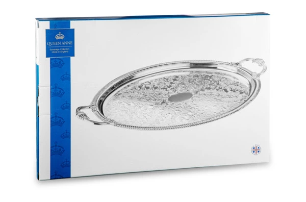 Поднос овальный с ручками Queen Anne 50х32 см