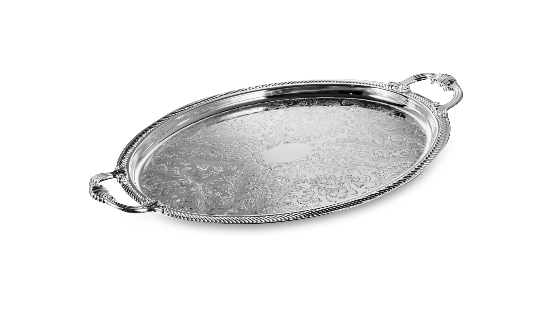 Поднос овальный с ручками Queen Anne 50х32 см
