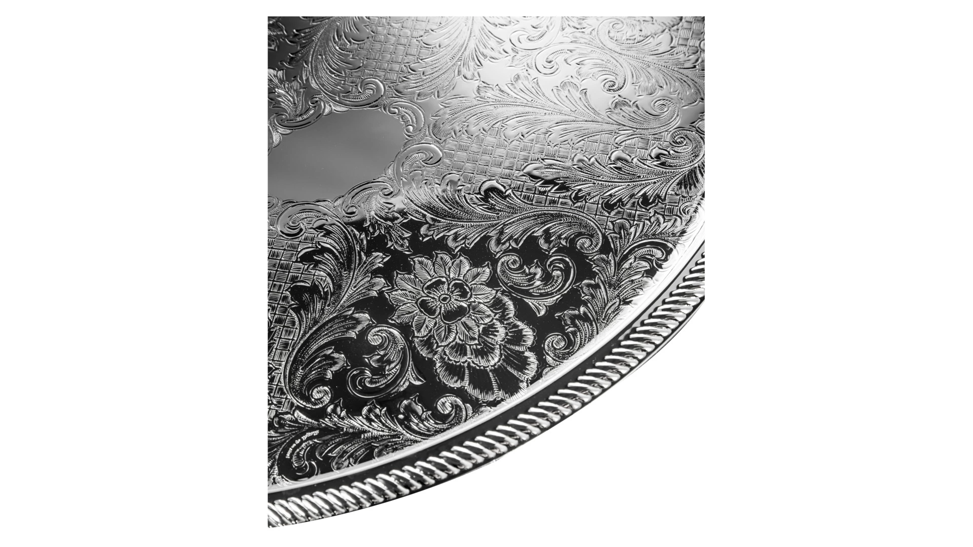 Поднос овальный с ручками Queen Anne 50х32 см