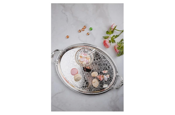 Поднос овальный с ручками Queen Anne 50х32 см