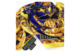 Платок сувенирный Русские в моде Пермский звериный стиль 90х90 см, шелк, вискоза, машинная подшивка